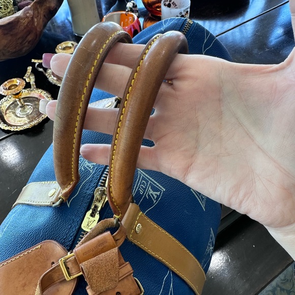 LOUIS VUITTON 45 Vintage Americas Cup Keepall Dust Bag, Lock & Key & Tag EUC - Picture 6 of 17